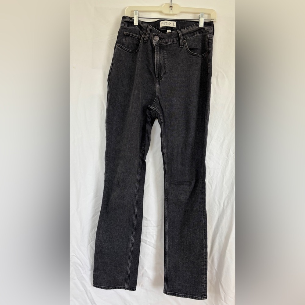Abercrombie & Fitch Black Straight-Leg Jeans
